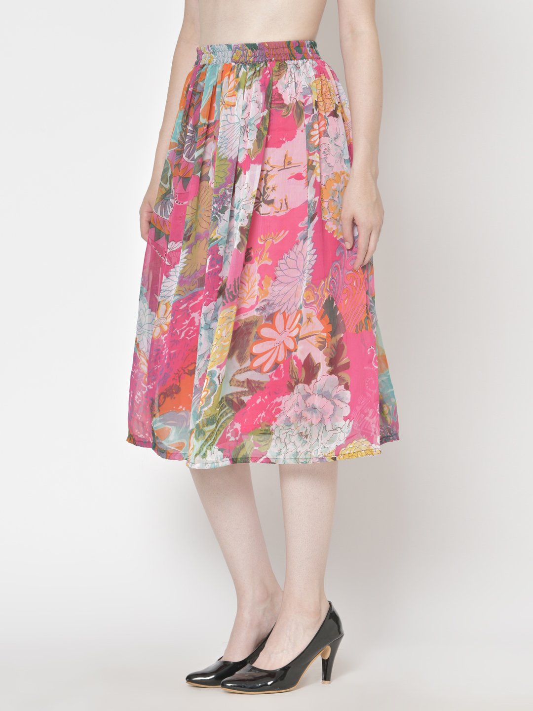Printed Midi Skirt