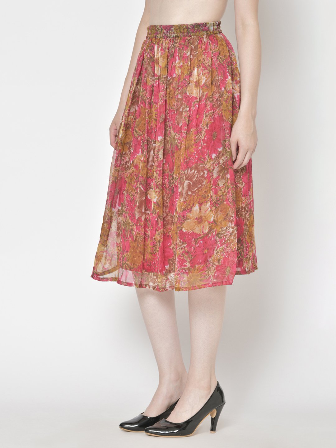 Printed Midi Skirt