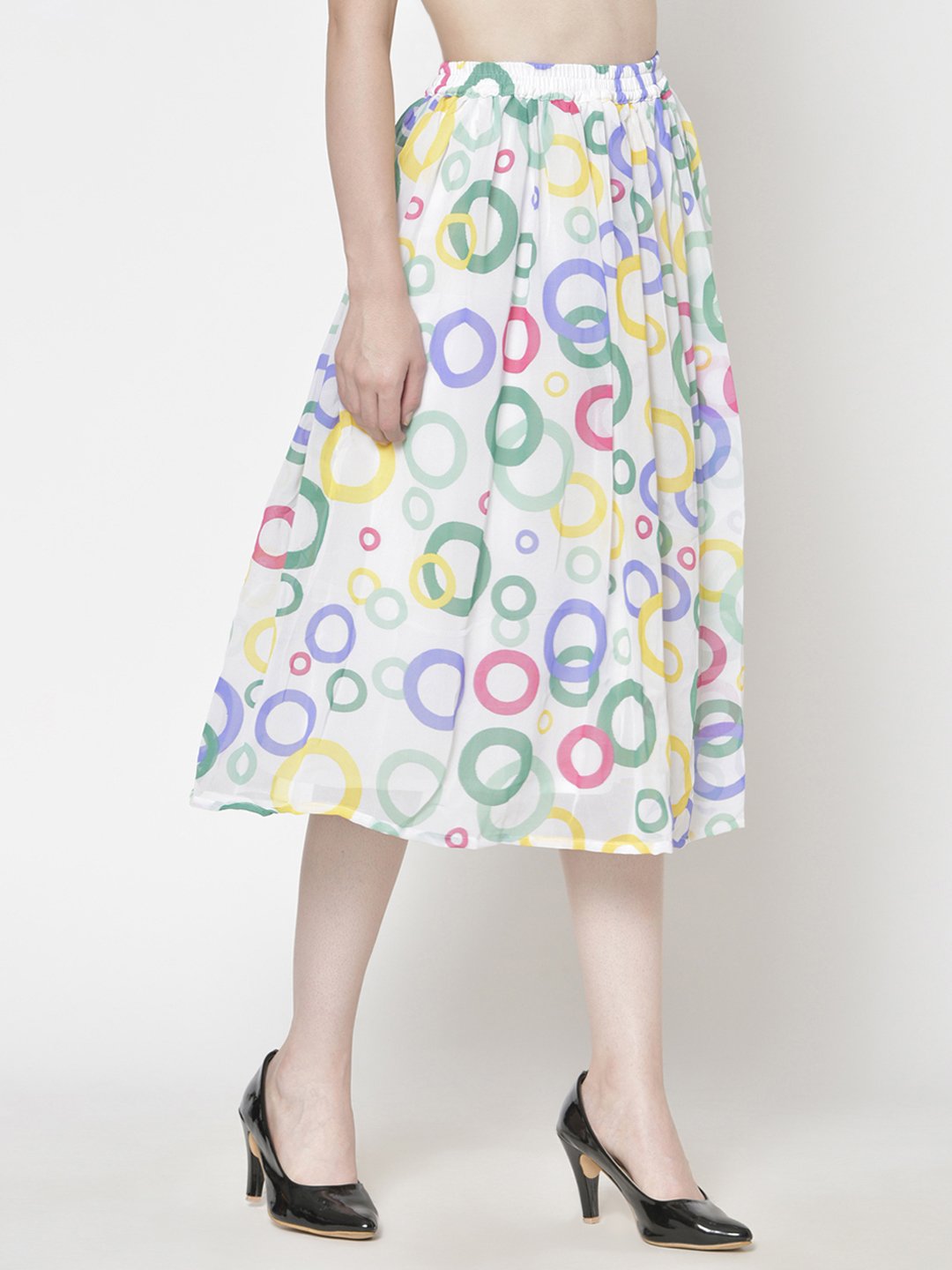 Printed Midi Skirt