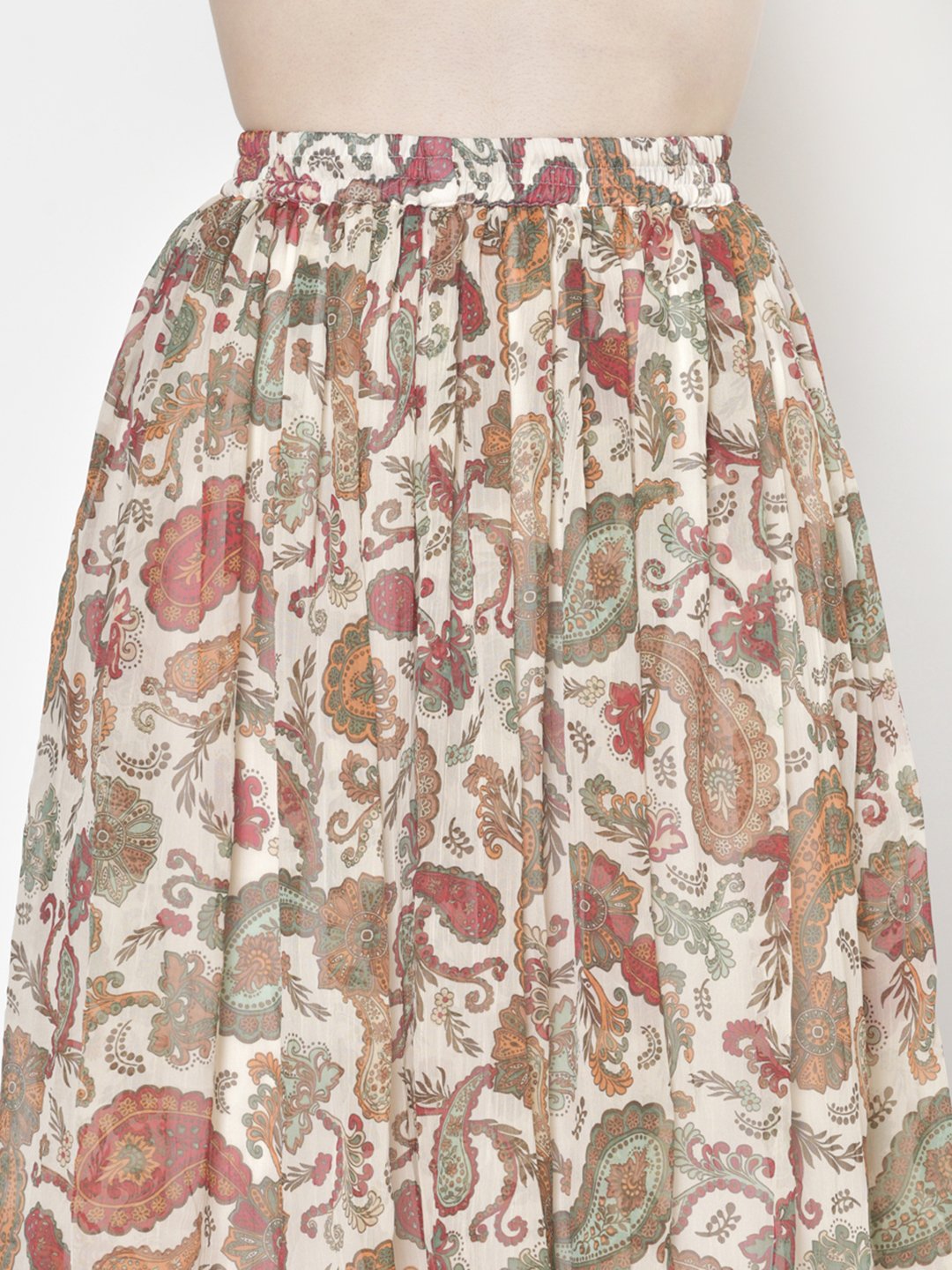 Printed Midi Skirt