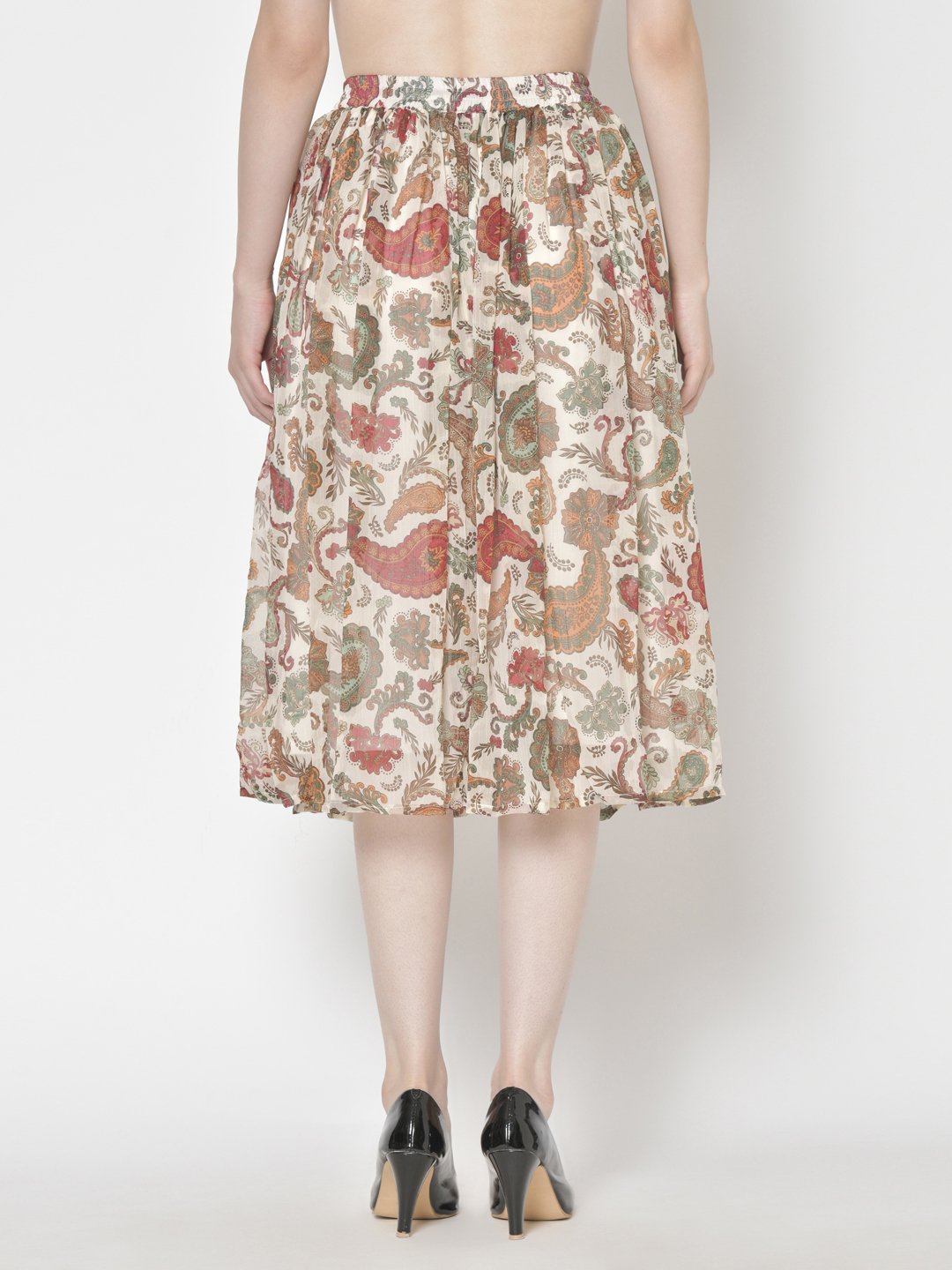 Printed Midi Skirt