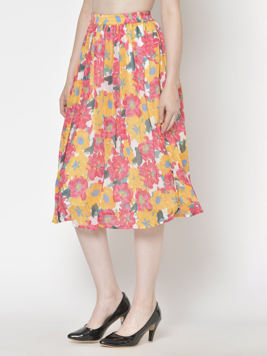 Printed Midi Skirt