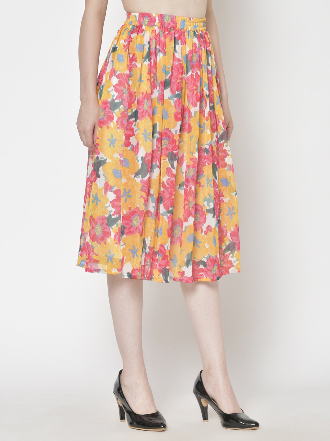 Printed Midi Skirt