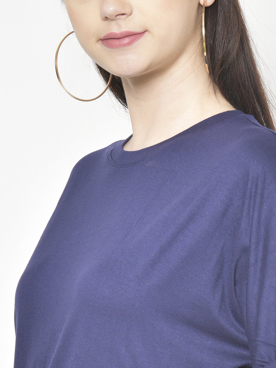 Cation Navy Blue Solid Top