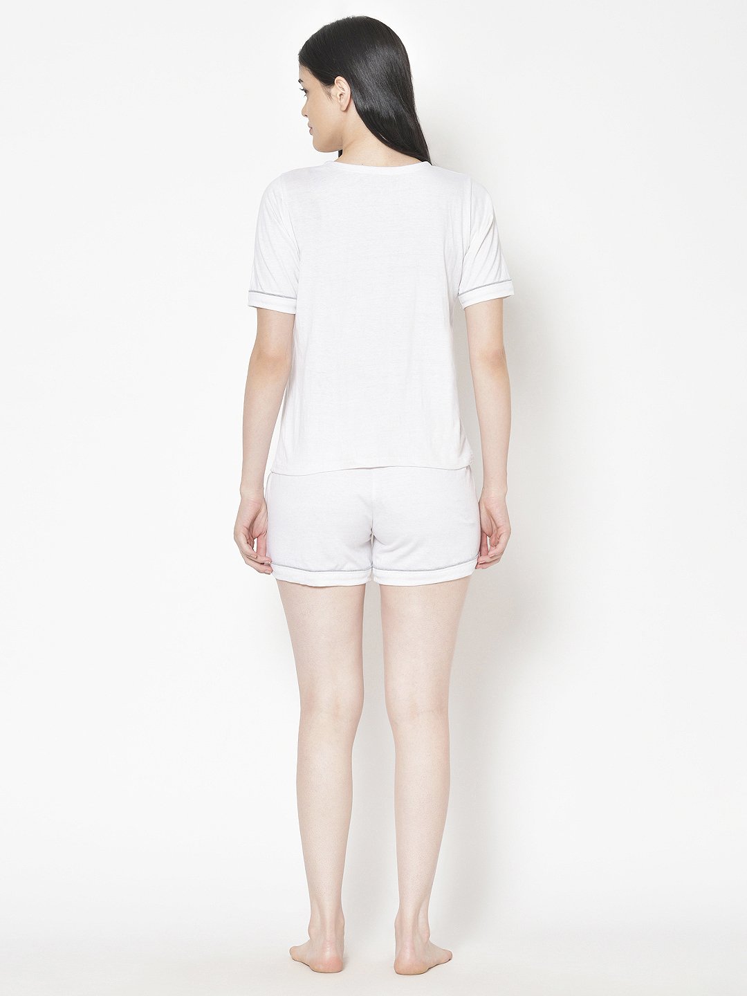 Cation white solid Night Suit