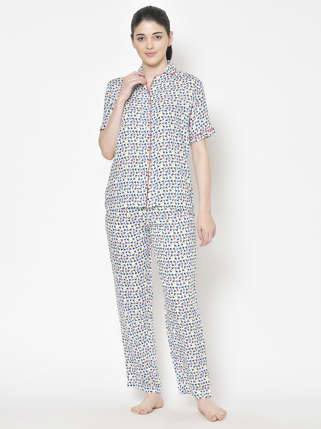 Cation Printed Night Suit