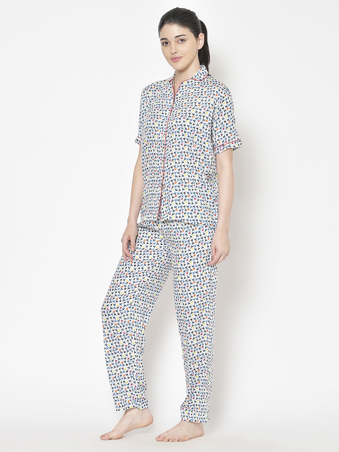 Cation Printed Night Suit