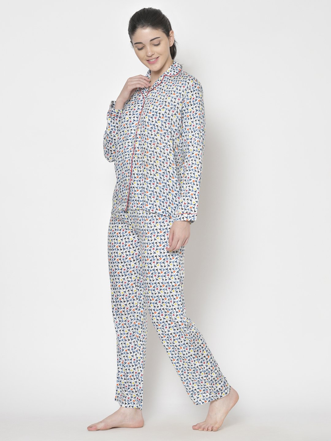 Cation Printed Night Suit