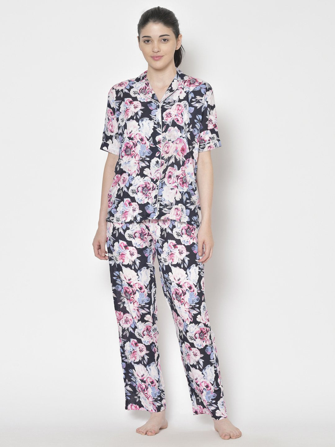 Cation Printed Night Suit