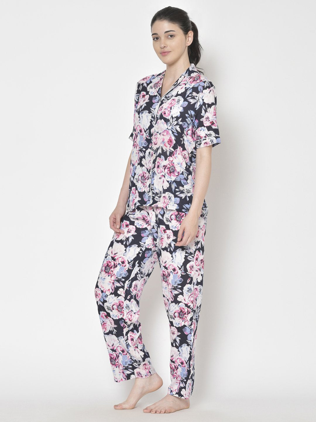 Cation Printed Night Suit