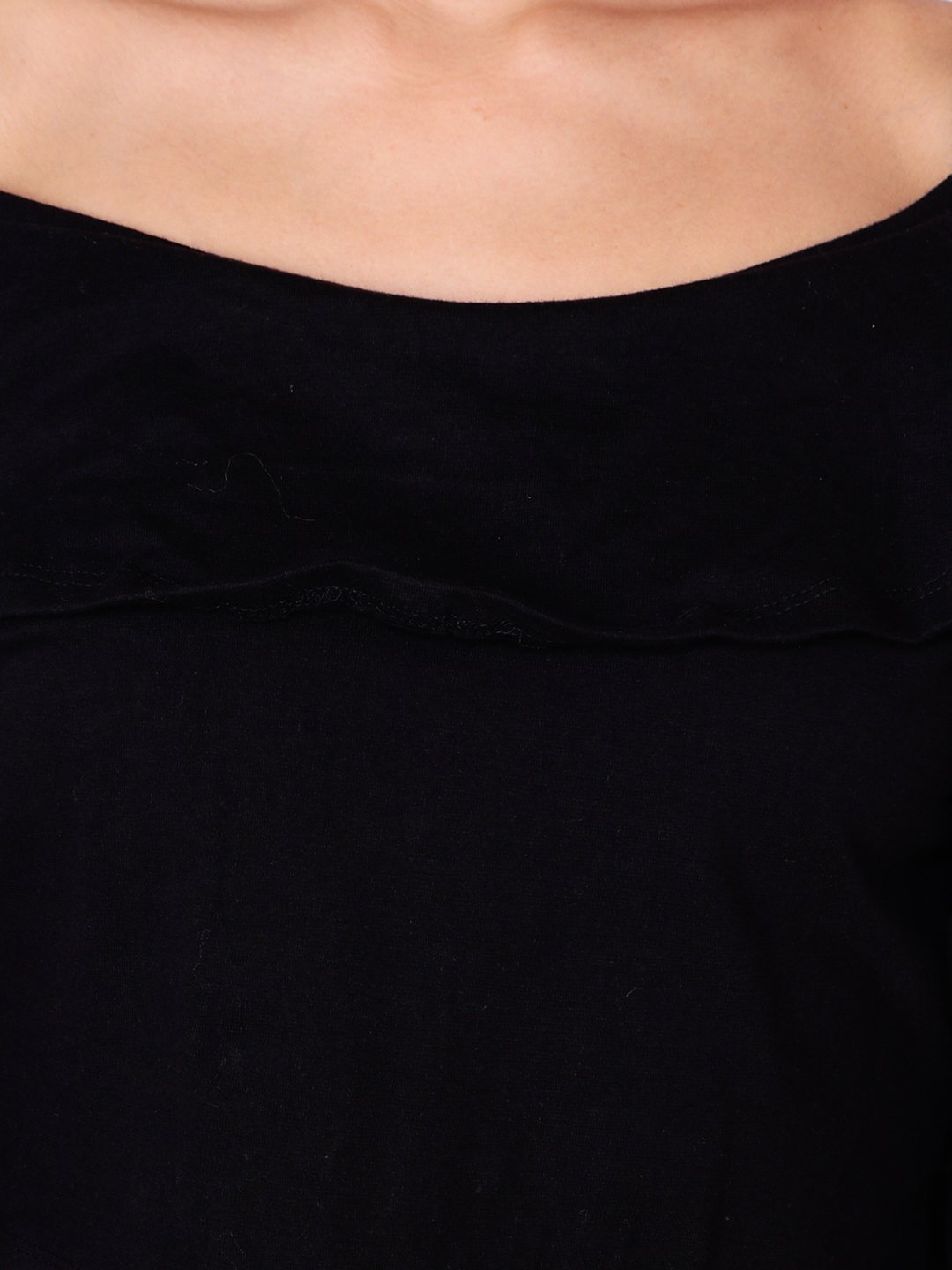 SCORPIUS SOLID BLACK CROPTOP