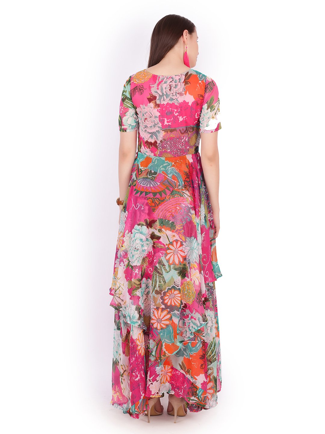 Scorpius pink ethnic dress