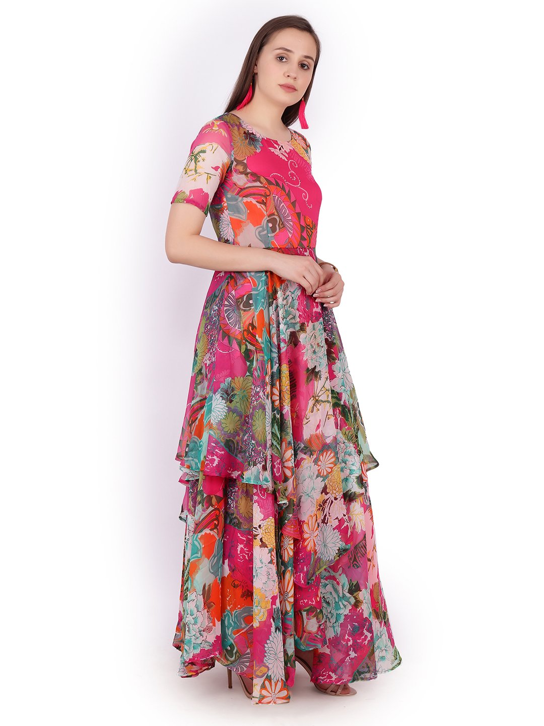 Scorpius pink ethnic dress