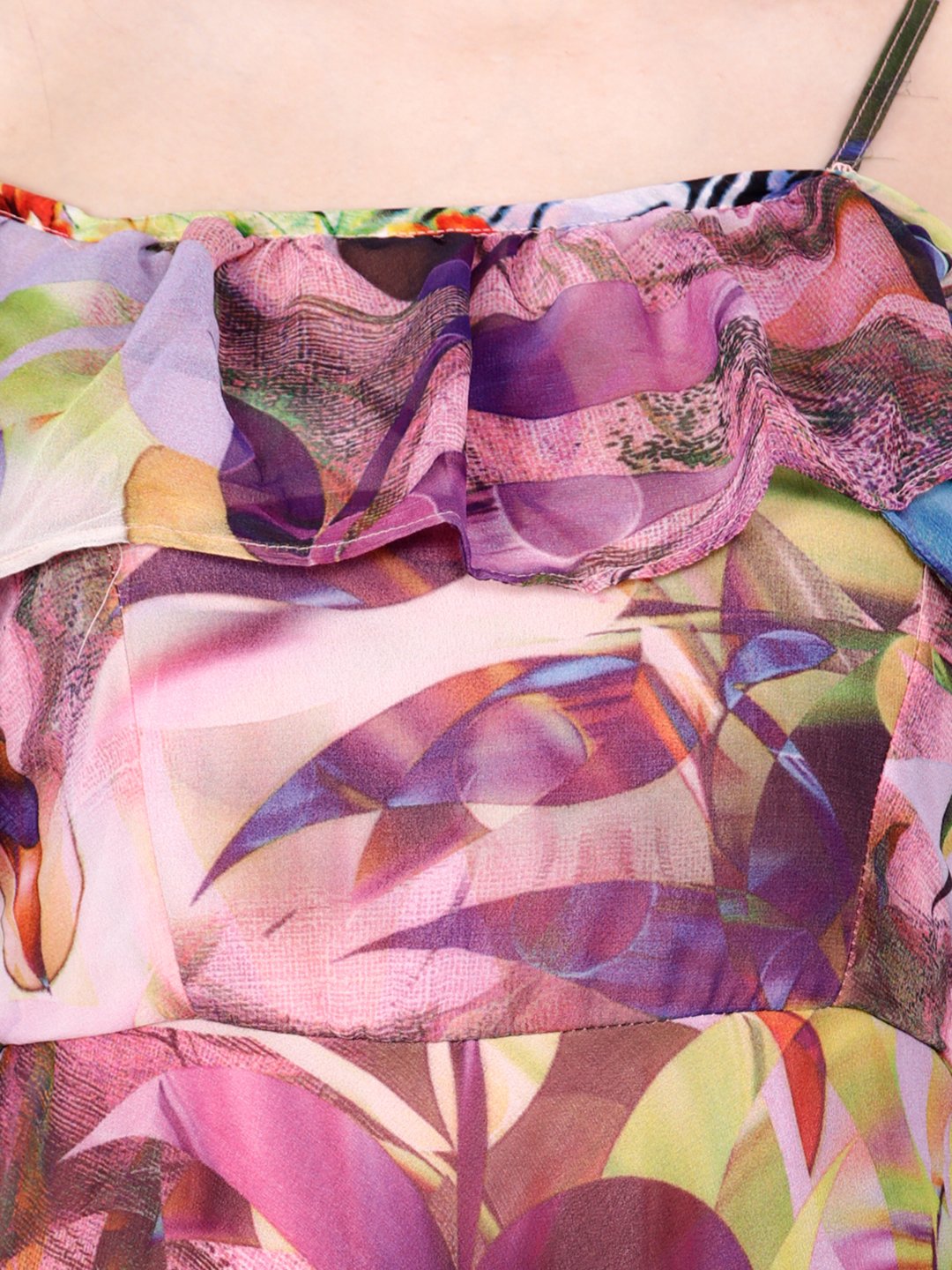 SCORPIUS PRINTED ONE SLEEVE DRESS