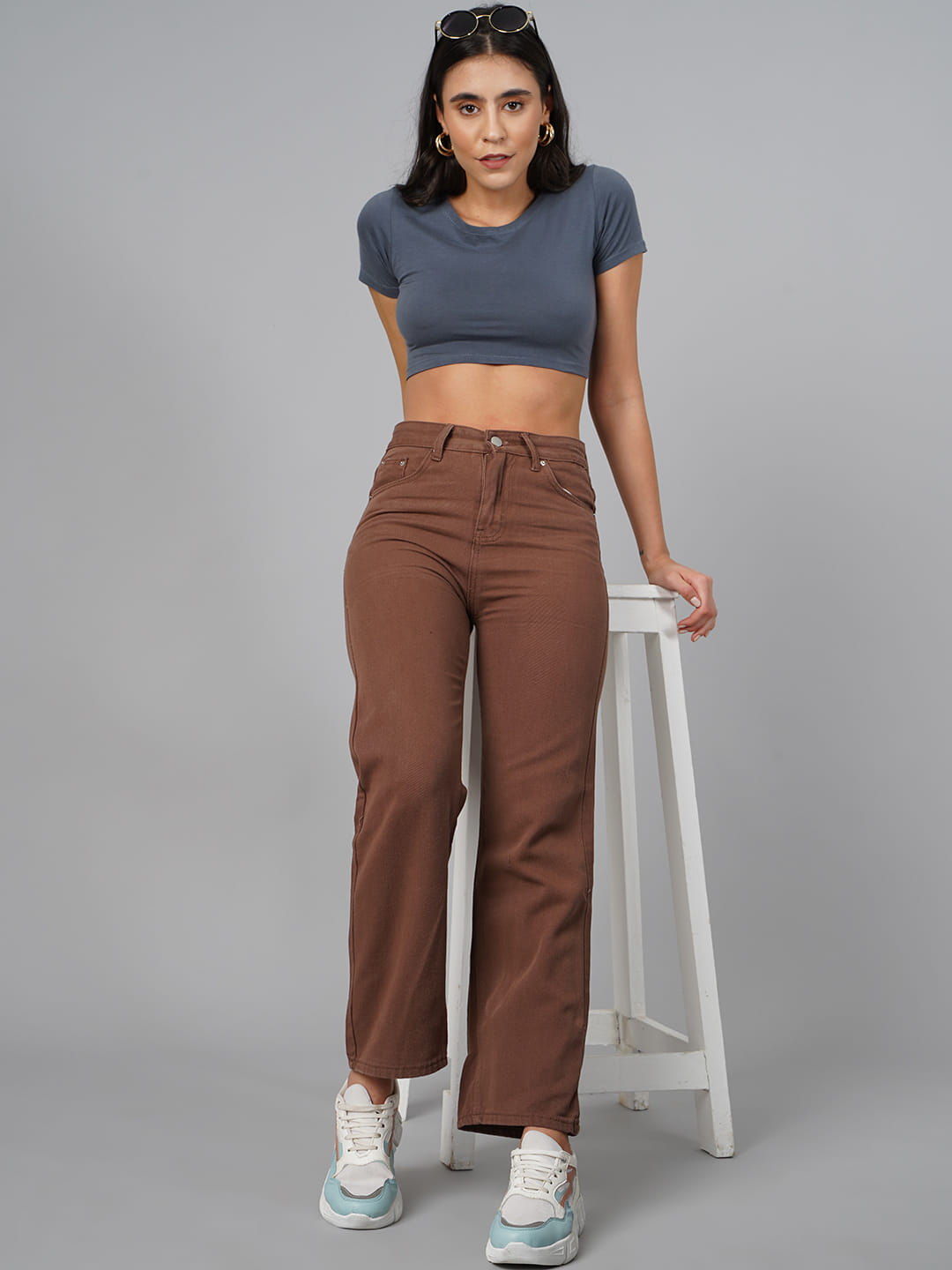 SCORPIUS Grey Knot Crop Top