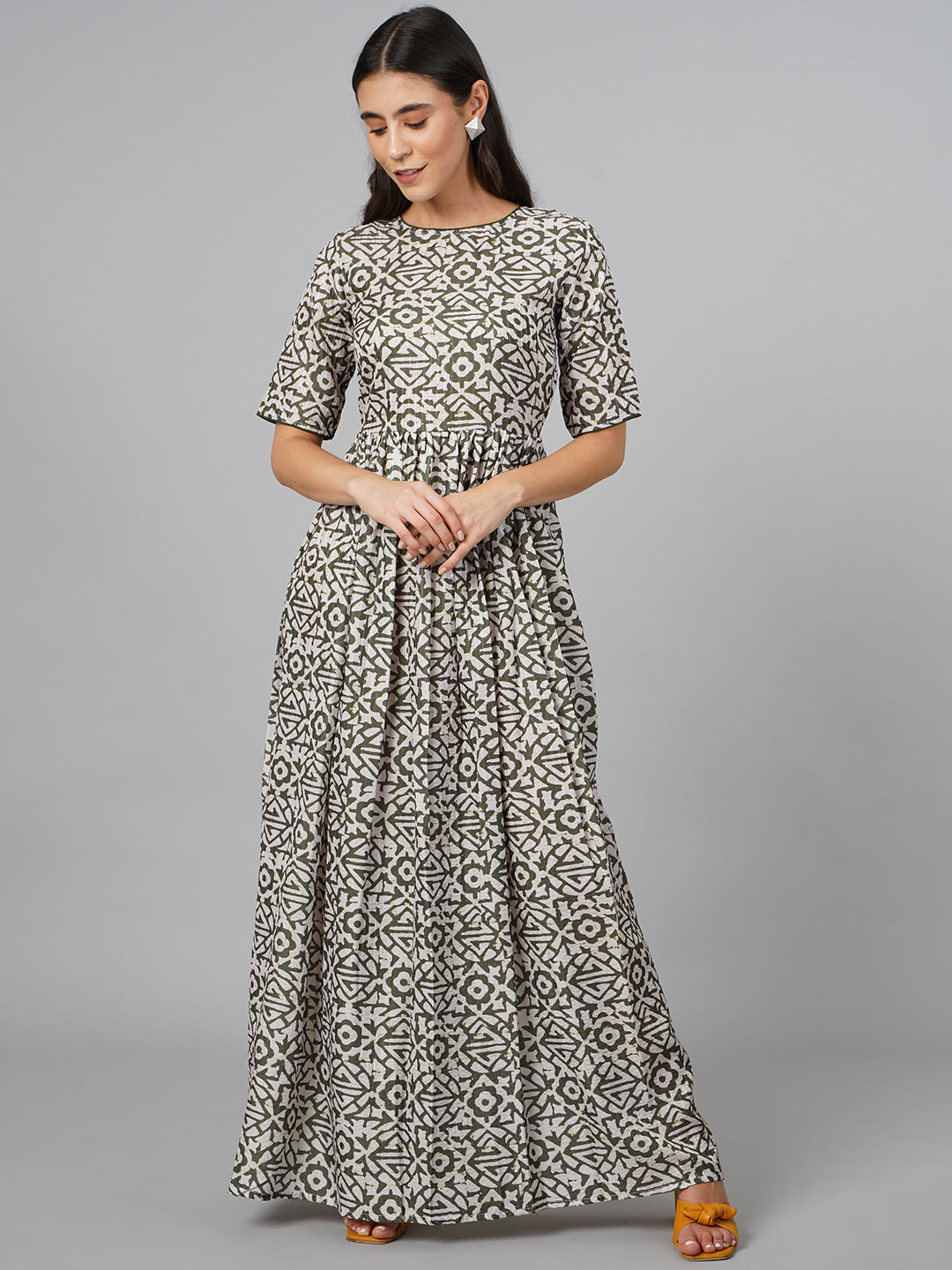 SCORPIUS Green Printed Kurta