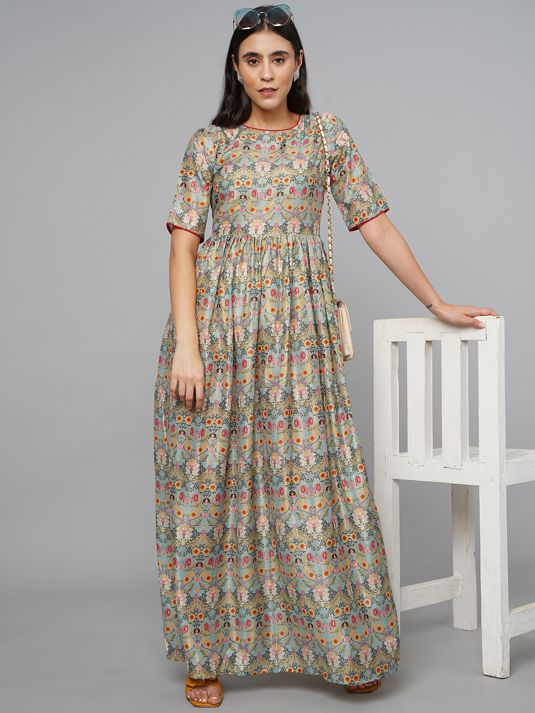 SCORPIUS Green Printed Kurta