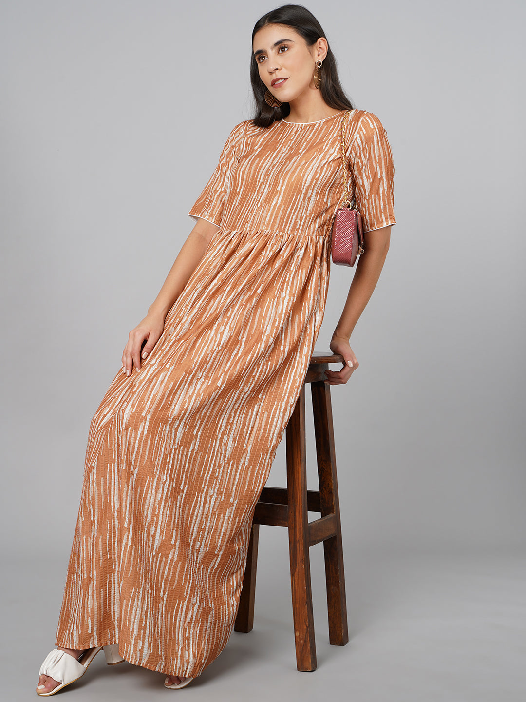 SCORPIUS Brown Muslin Kurta