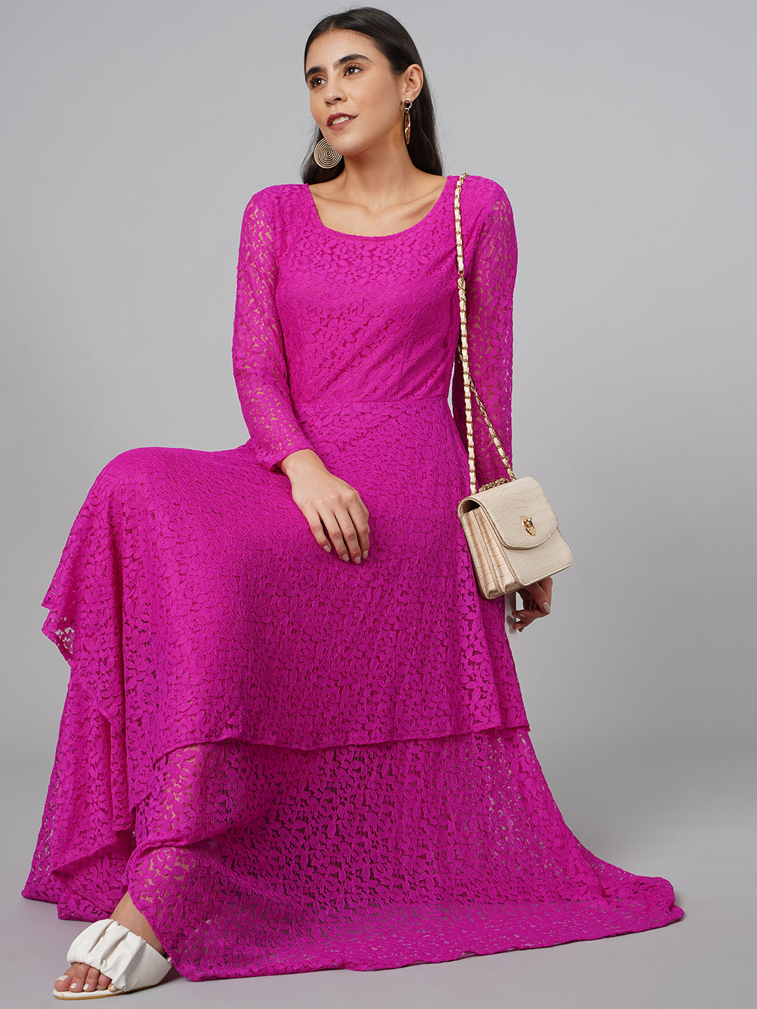 SCORPIUS Pink Net Dress
