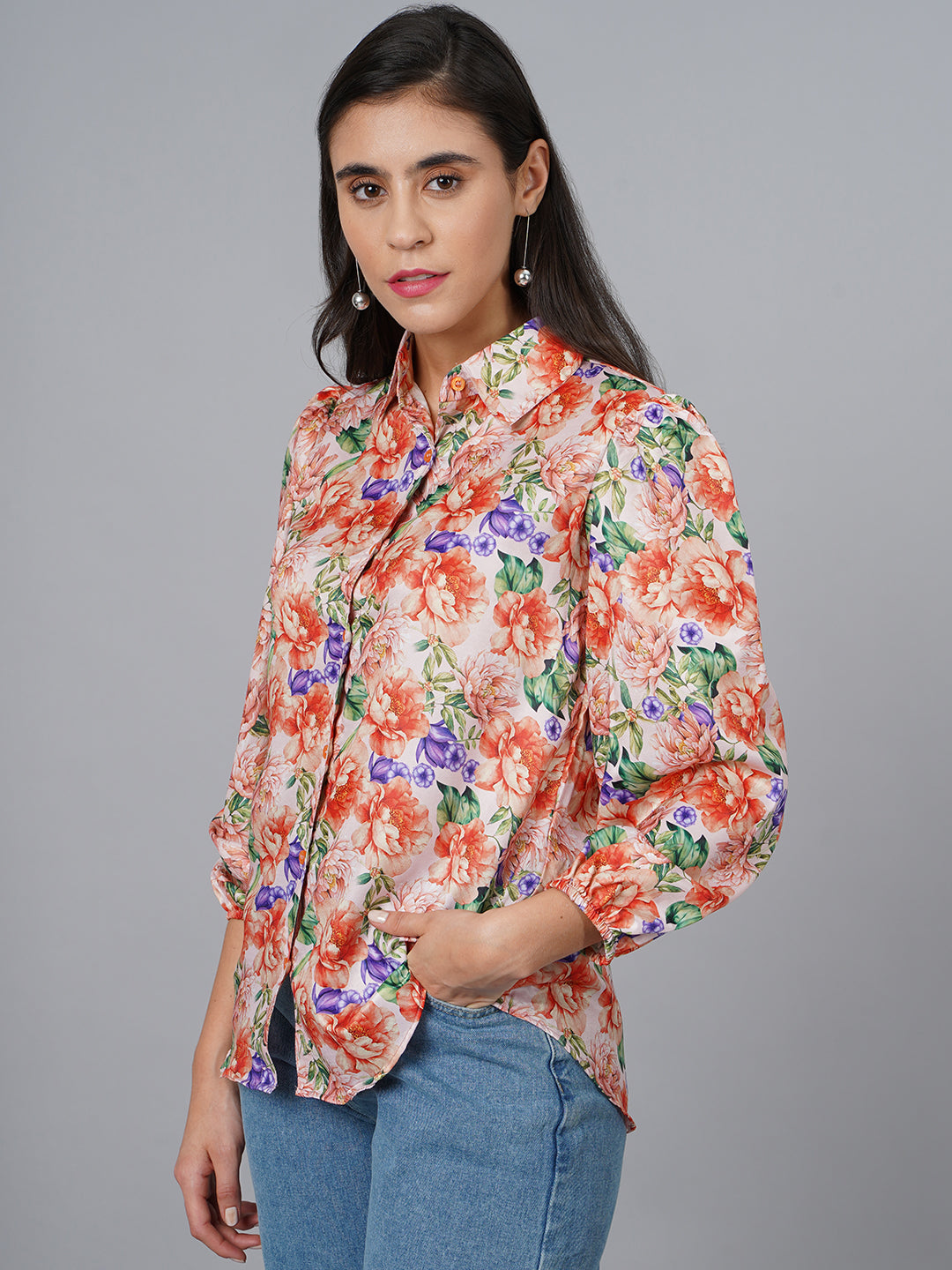 SCORPIUS Satin Multicolour Shirt