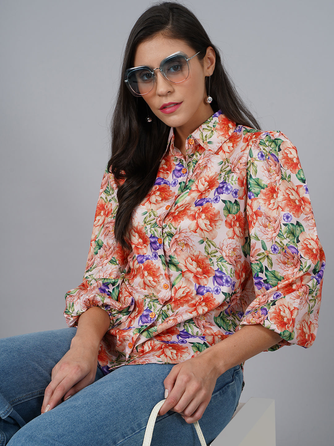 SCORPIUS Satin Multicolour Shirt