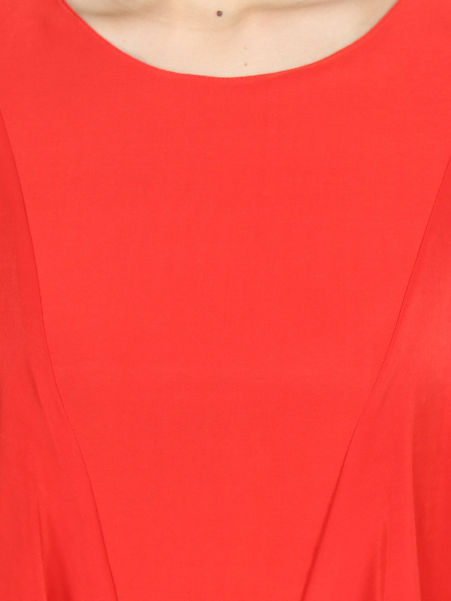 Red Solid Dress
