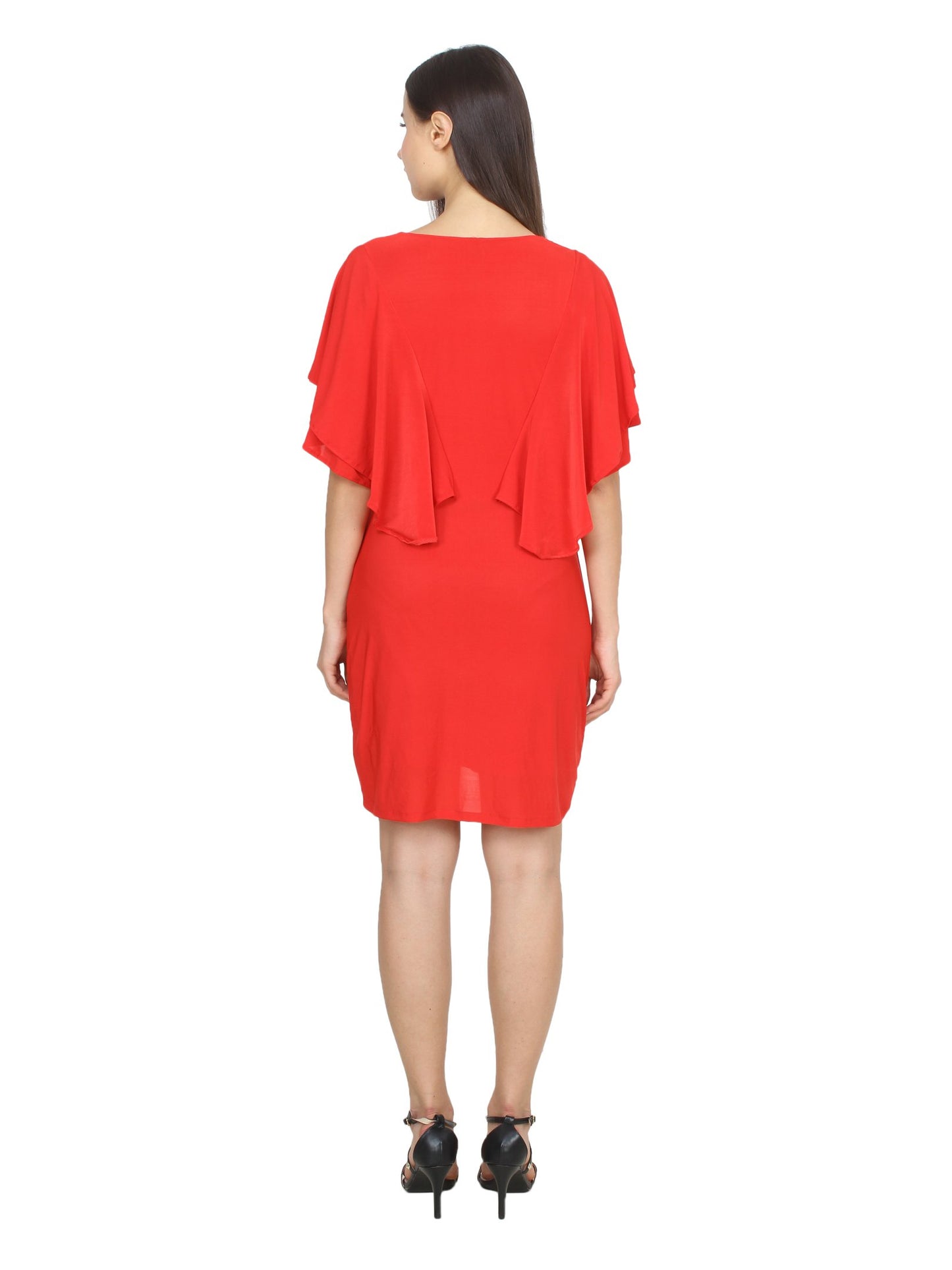Red Solid Dress