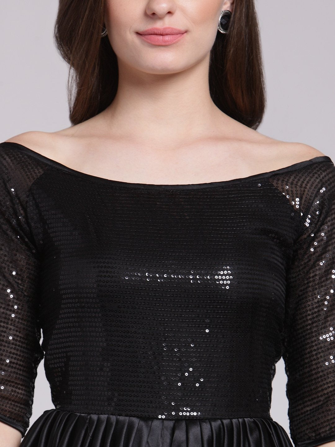 Black Sequins Dress