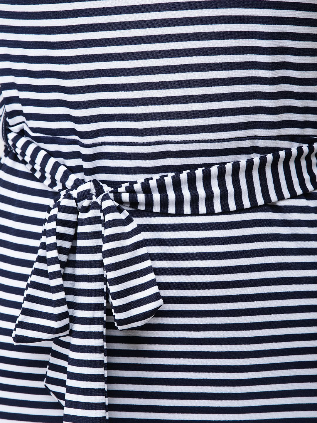 Cation White and Blue Stripes Dress