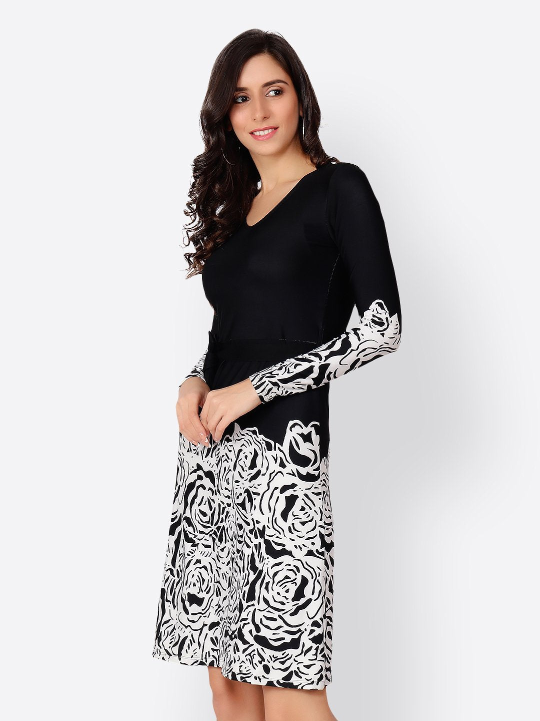 Cation Black Printed Dress