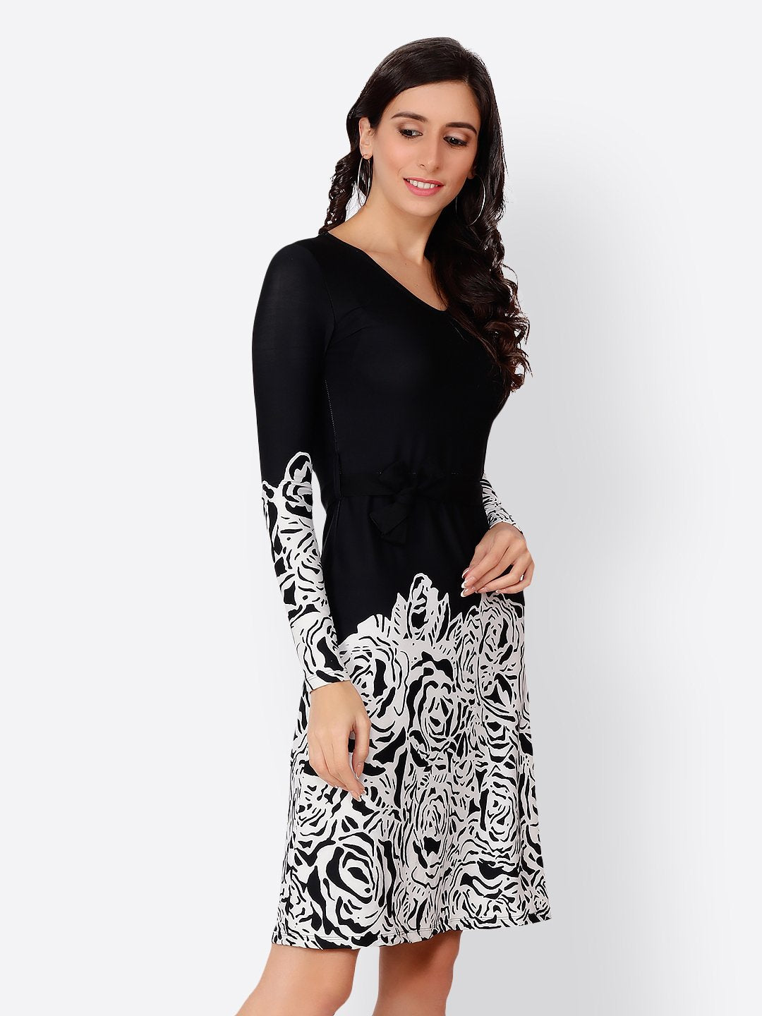 Cation Black Printed Dress