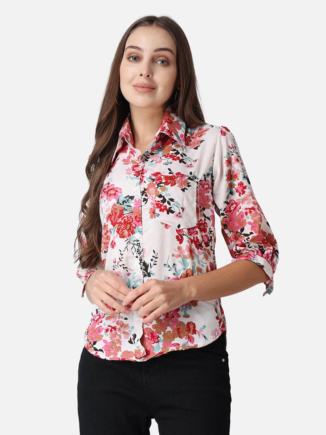 SCORPIUS Floral Printed Casual Shirt