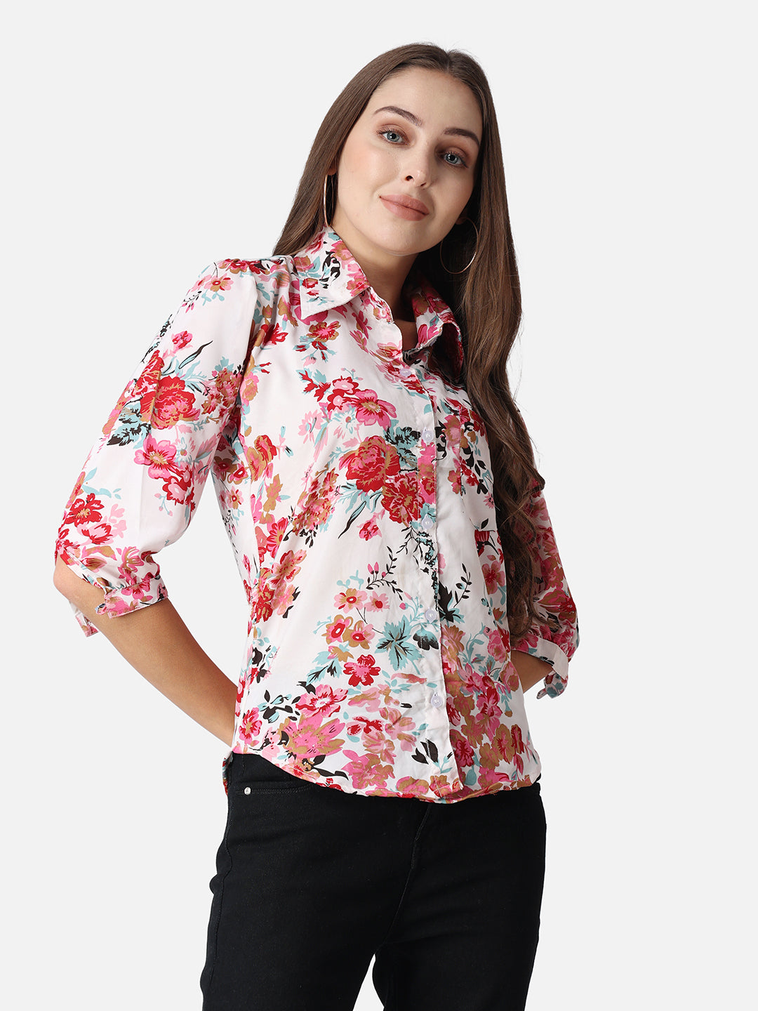 SCORPIUS Floral Printed Casual Shirt