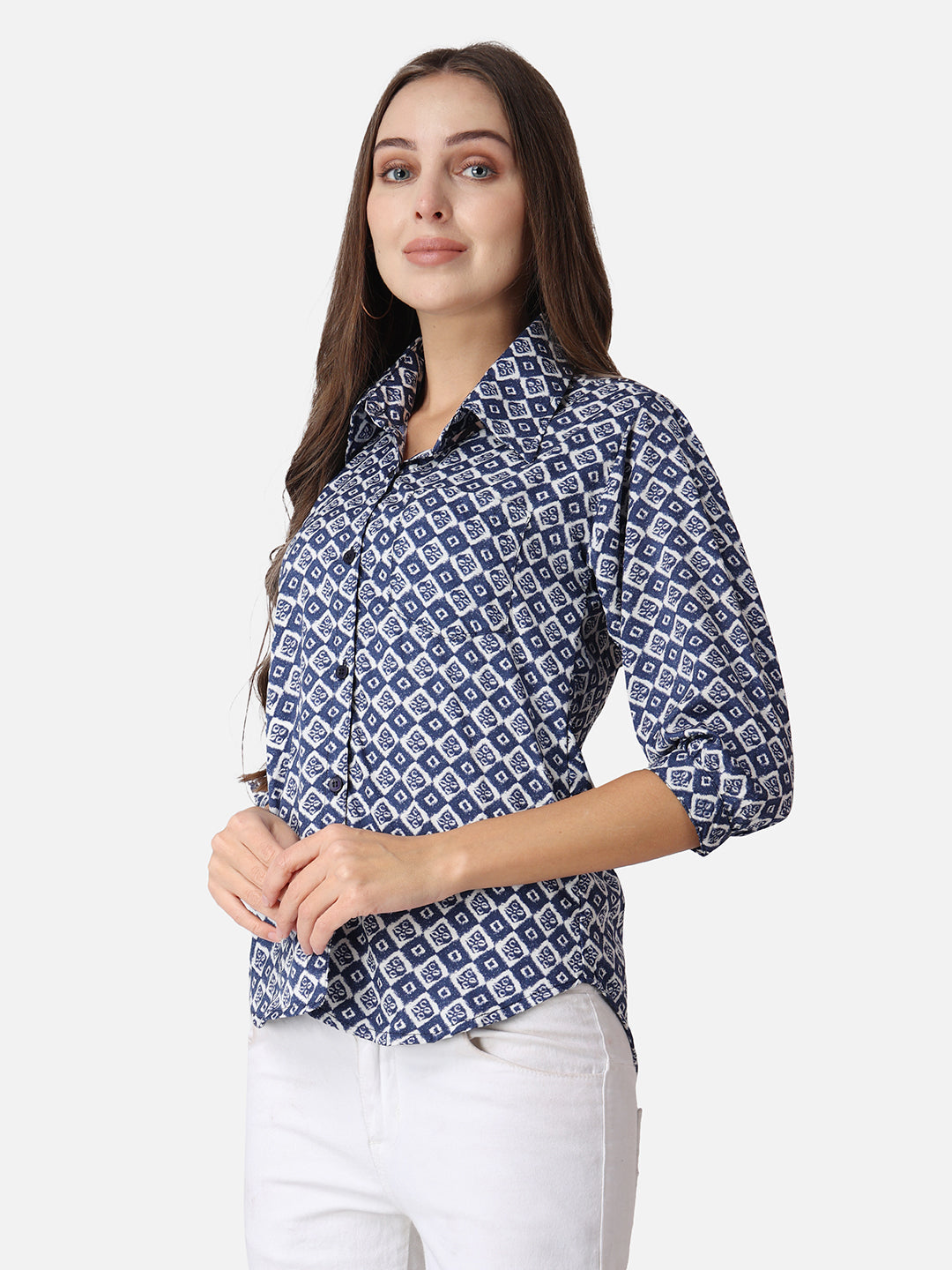 SCORPIUS Geometric Printed Casual Shirt