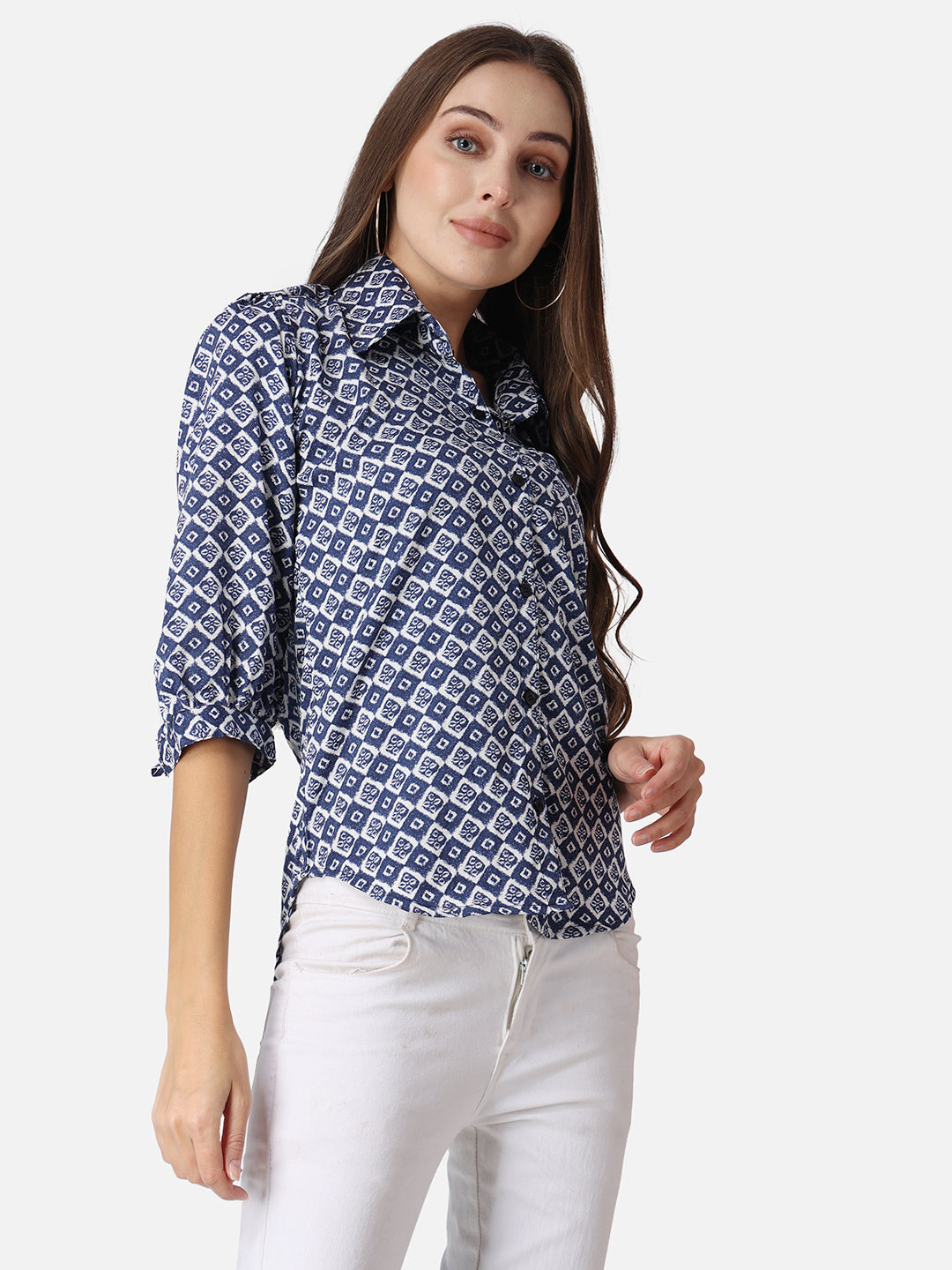 SCORPIUS Geometric Printed Casual Shirt