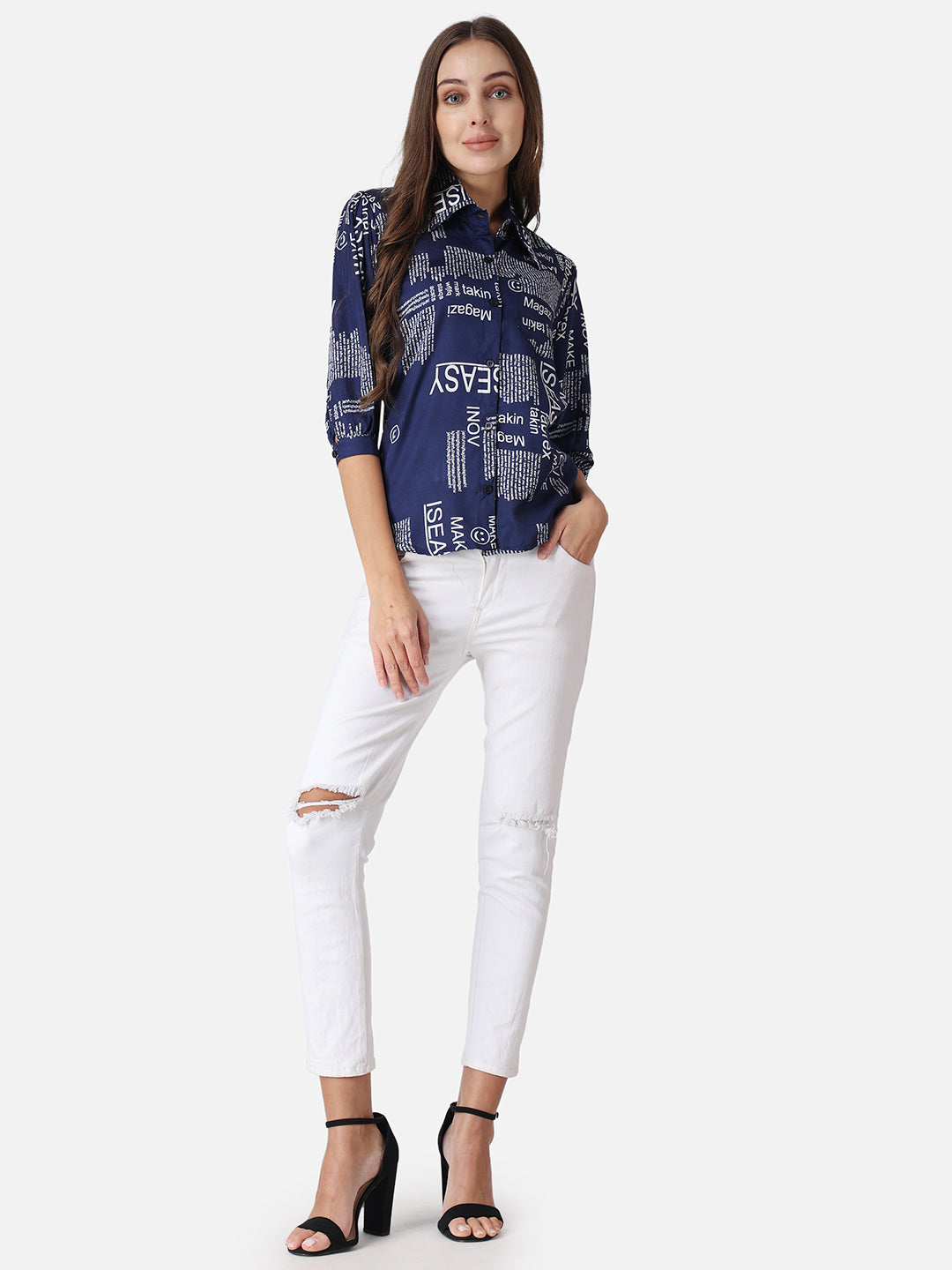 SCORPIUS Typography Printed Casual Shirt