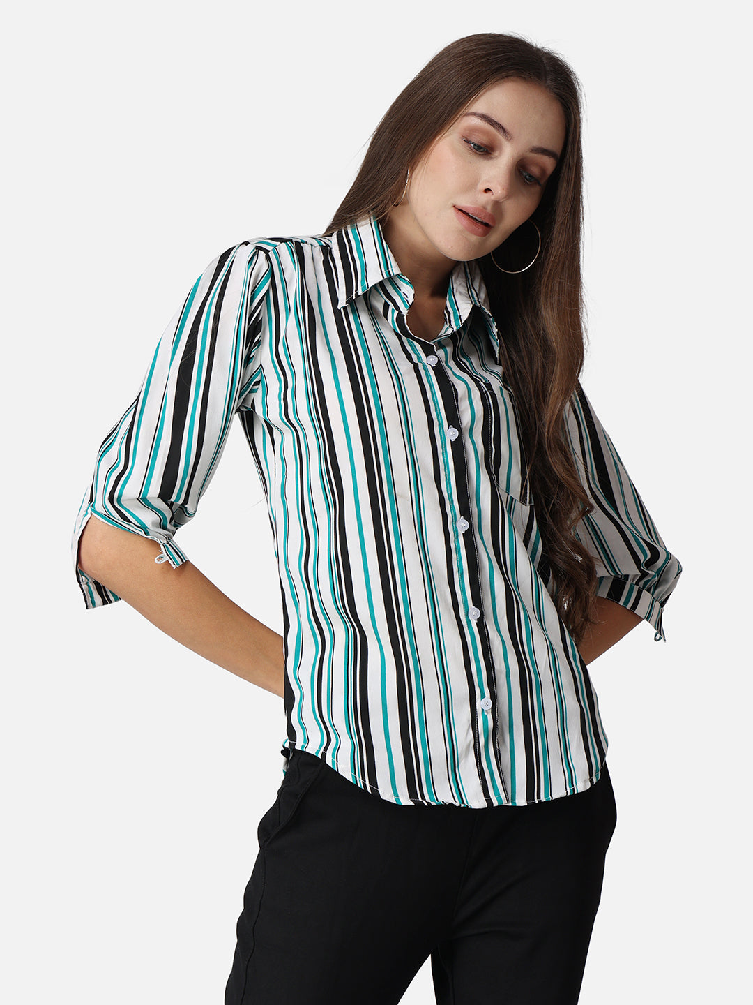 SCORPIUS Striped Classic Fit Casual Shirt