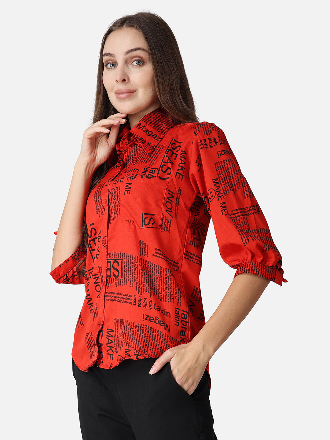 SCORPIUS Typography Printed Casual Shirt