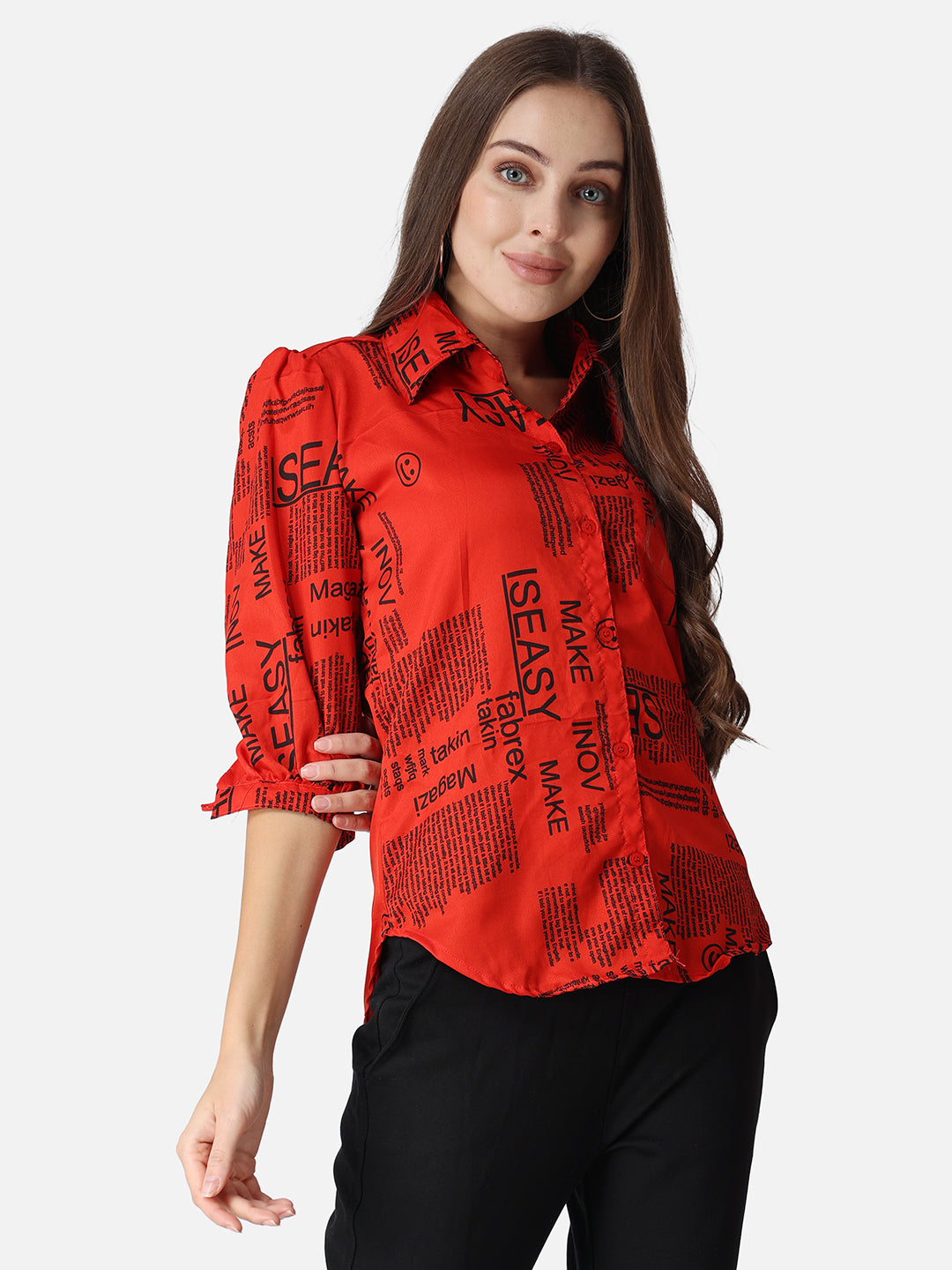 SCORPIUS Typography Printed Casual Shirt