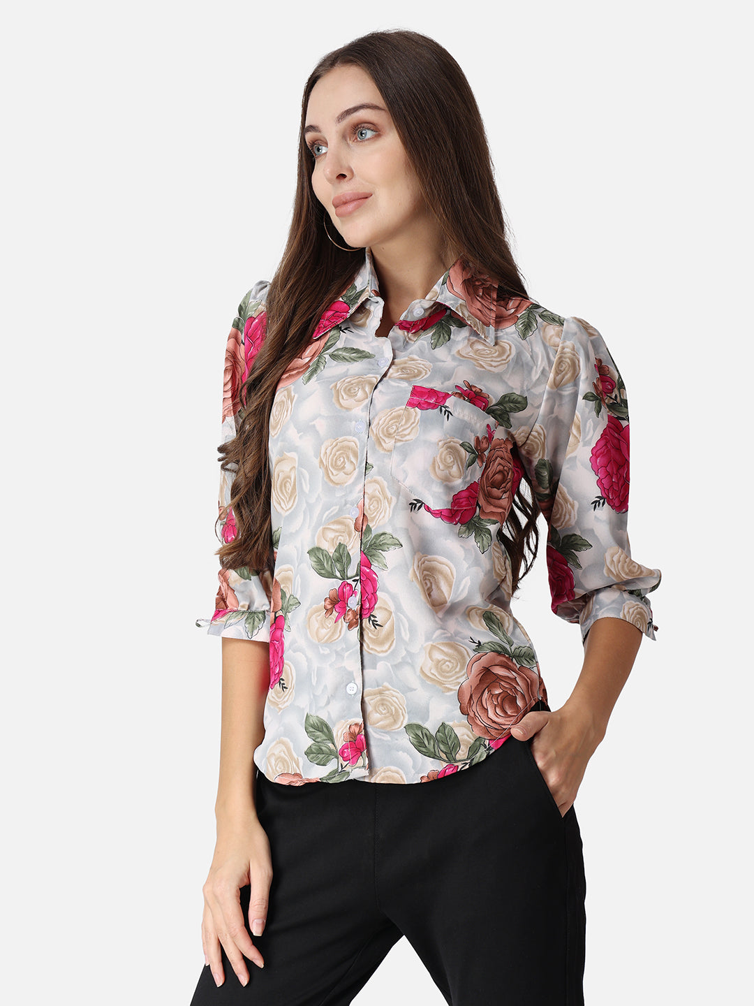 SCORPIUS Floral Printed Casual Shirt