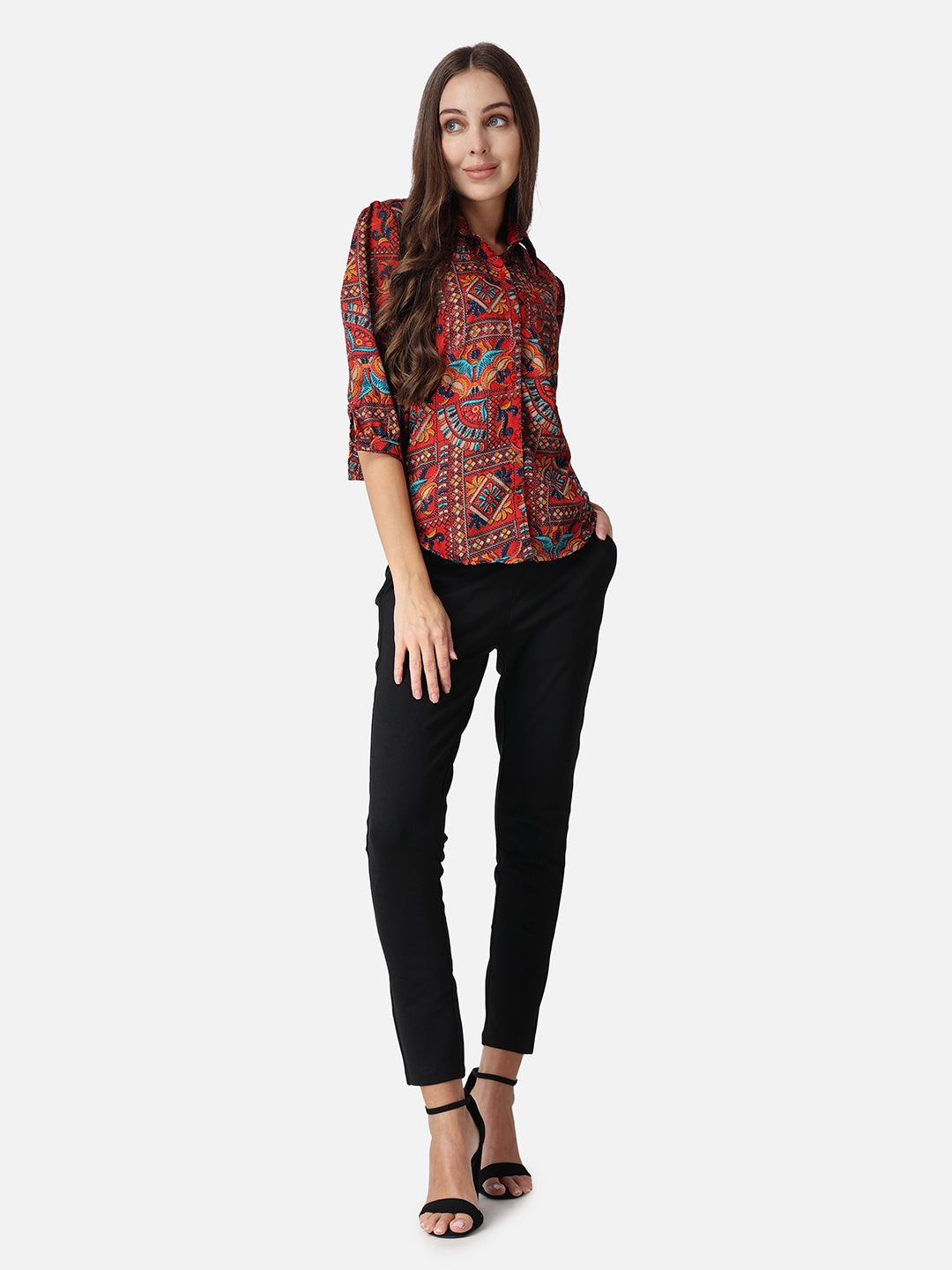 SCORPIUS Ethnic Motifs Printed Classic Fit Casual Shirt