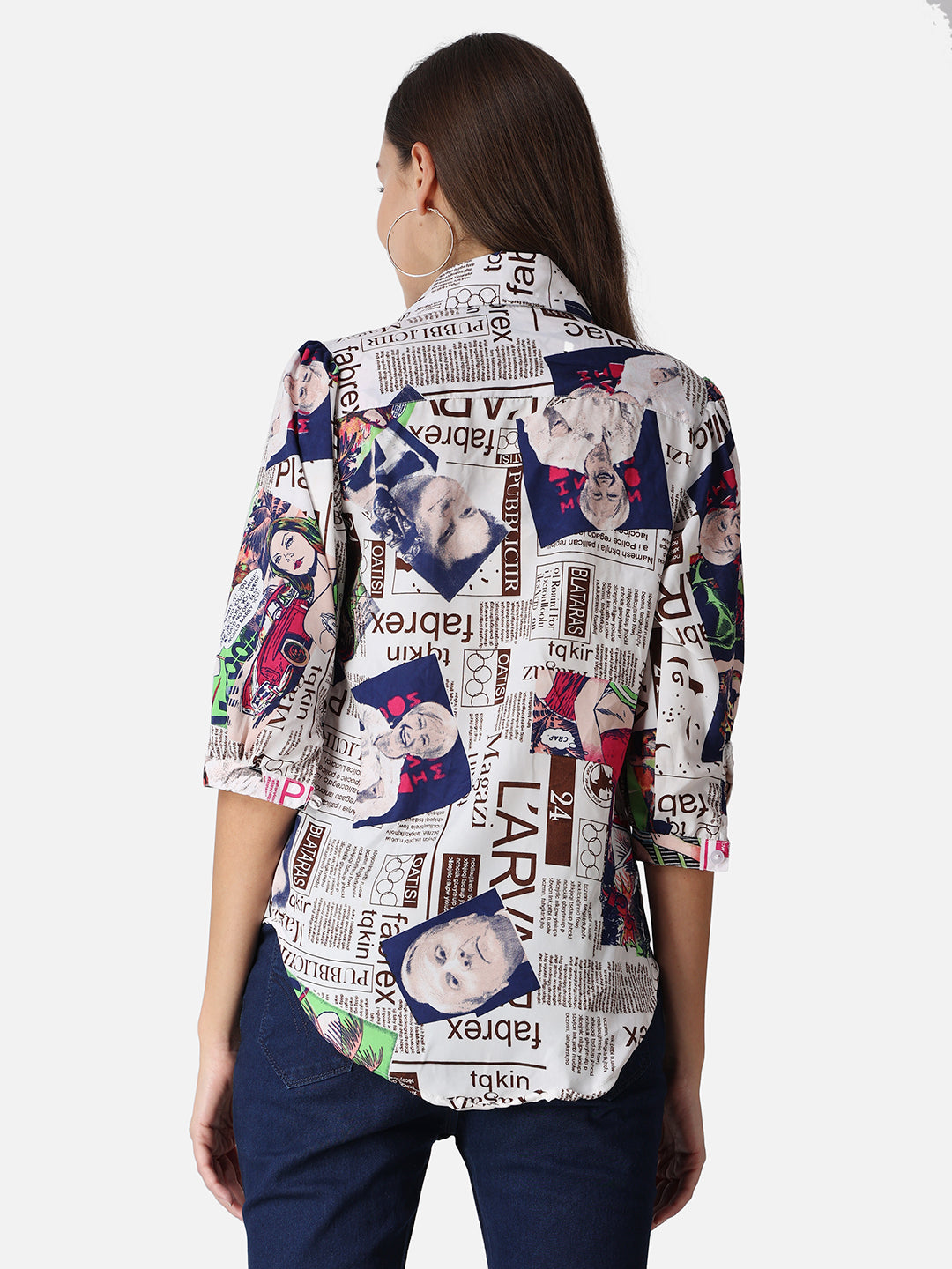 SCORPIUS Typography Printed Casual Shirt