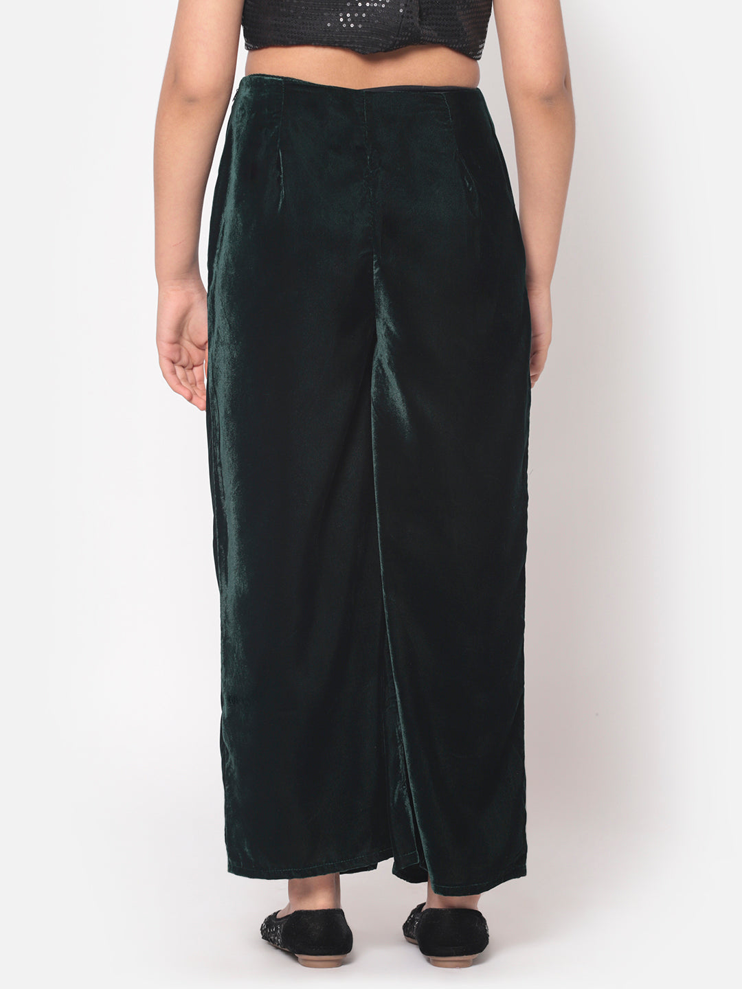 MINOS Navy Velvet Palazzo