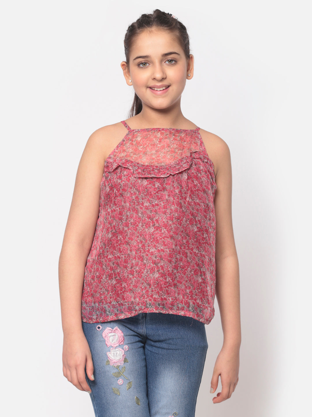 MINOS Pink Printed Top