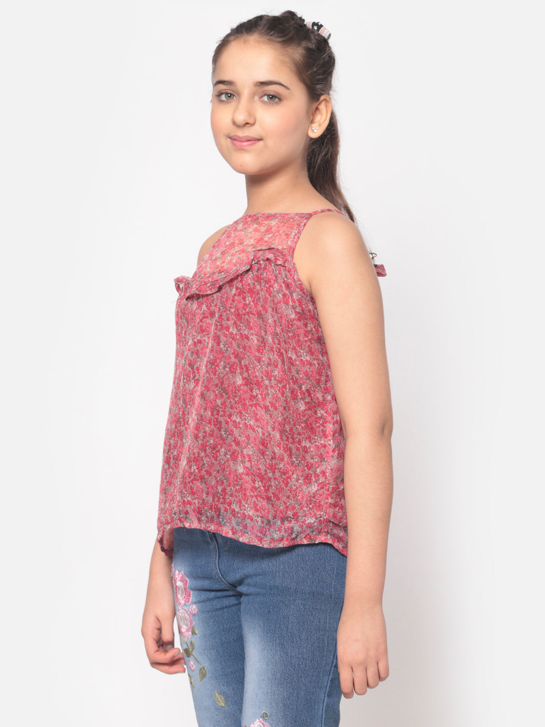 MINOS Pink Printed Top