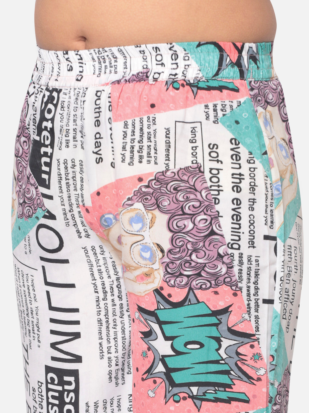 MINOS Printed White Palazzo