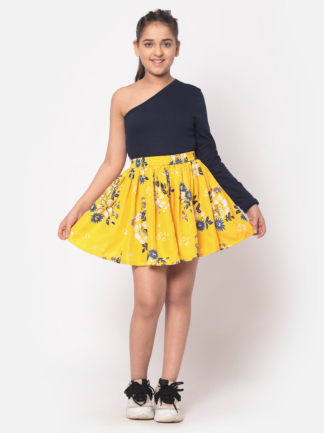 MINOS Yellow floral Skirt