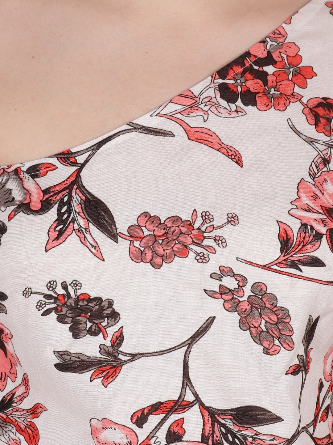 White Printed Top