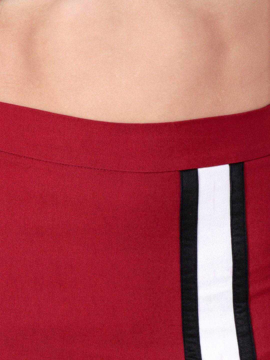 Maroon Solid Skirt