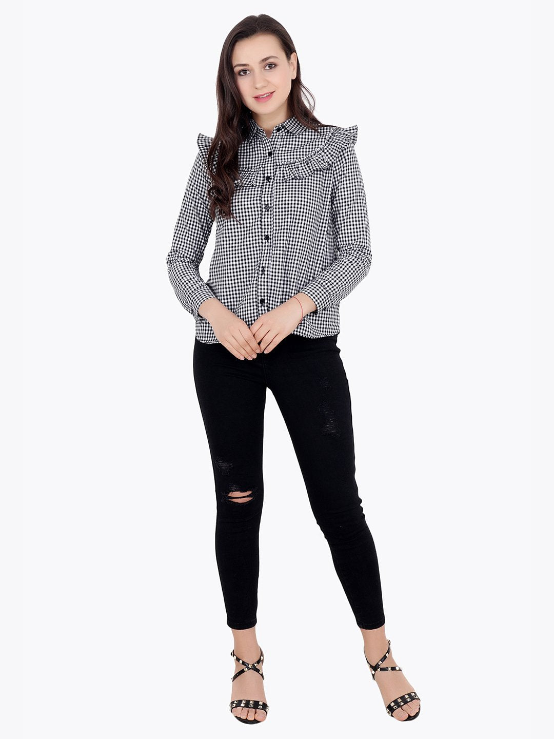 Black Checkered Shirt